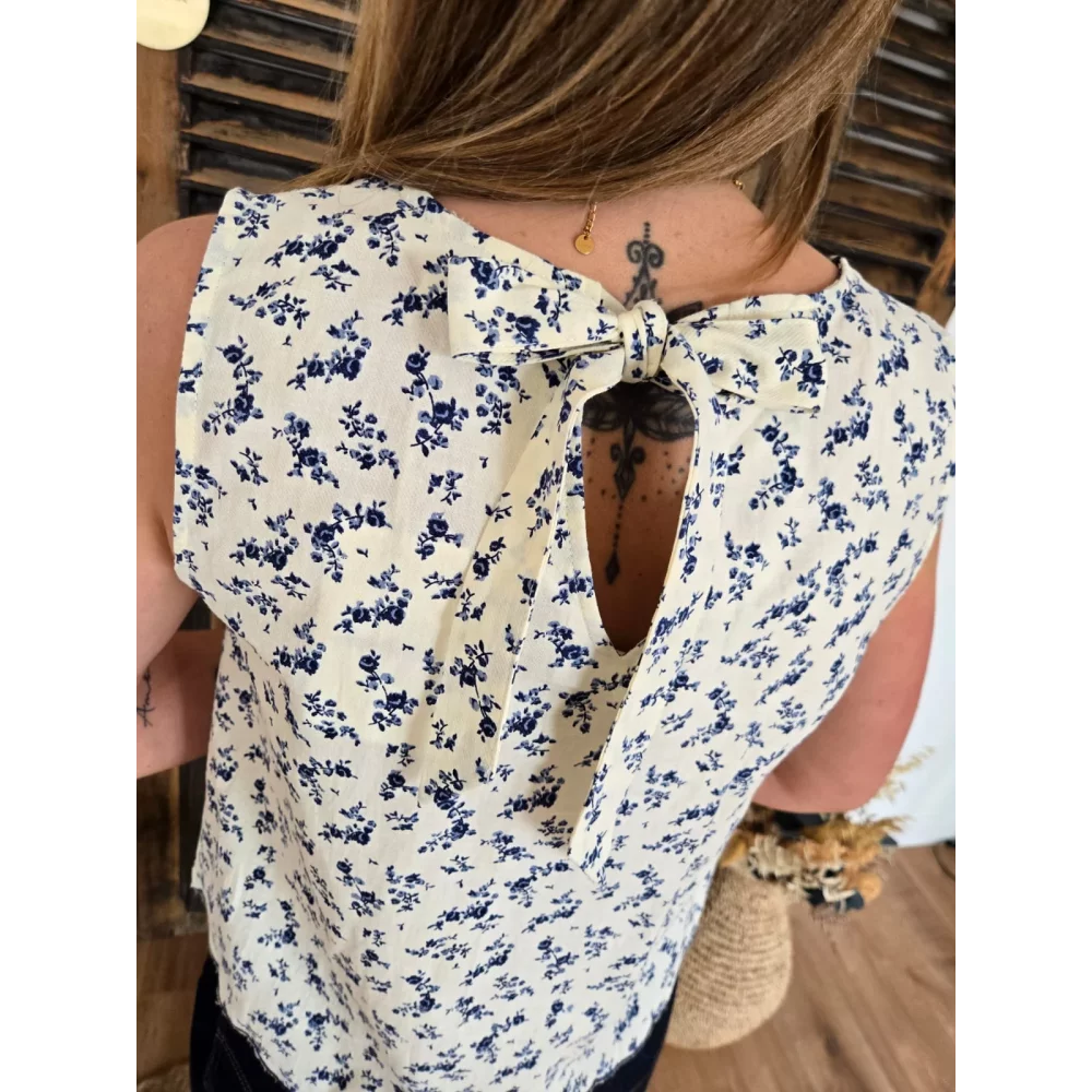 Top Geraud fleurs bleu