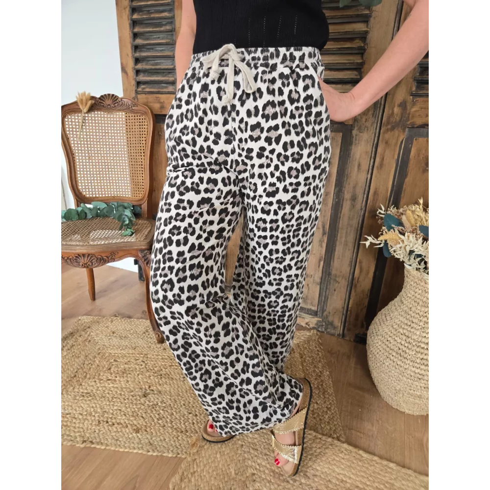 Jog pant Gatien Leopard beige