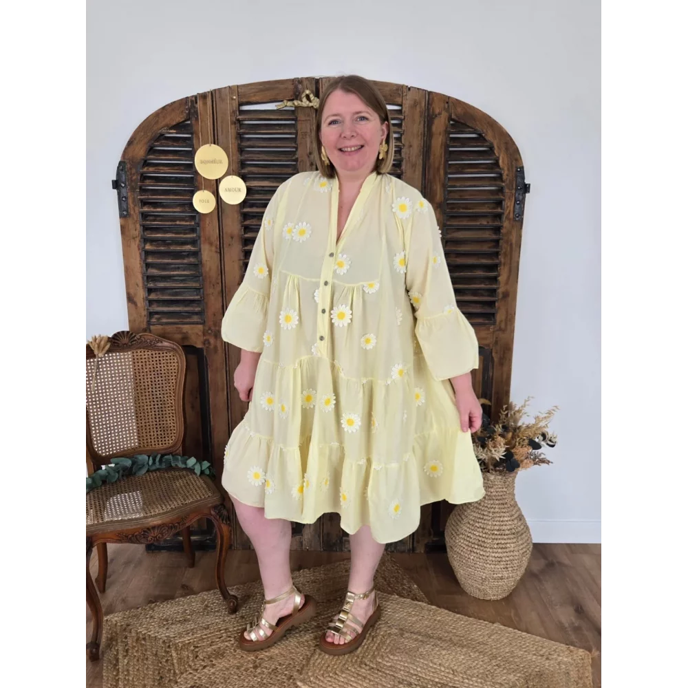 Robe Marguerite jaune