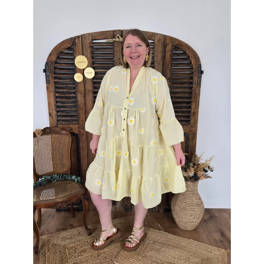 Robe Marguerite jaune