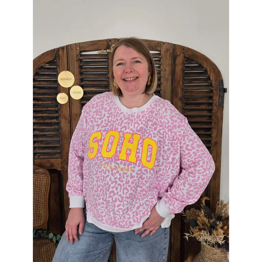 Sweat Soho leopard rose