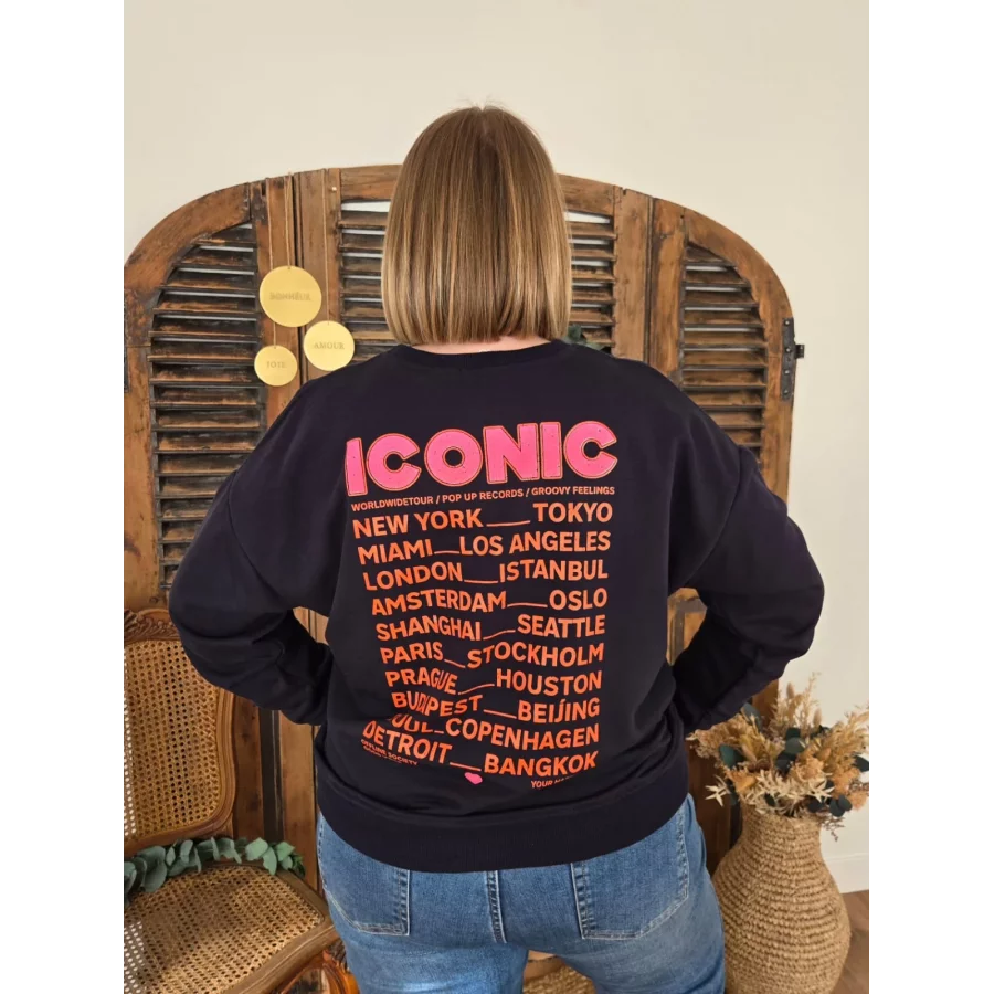 Sweat Iconic bleu marine