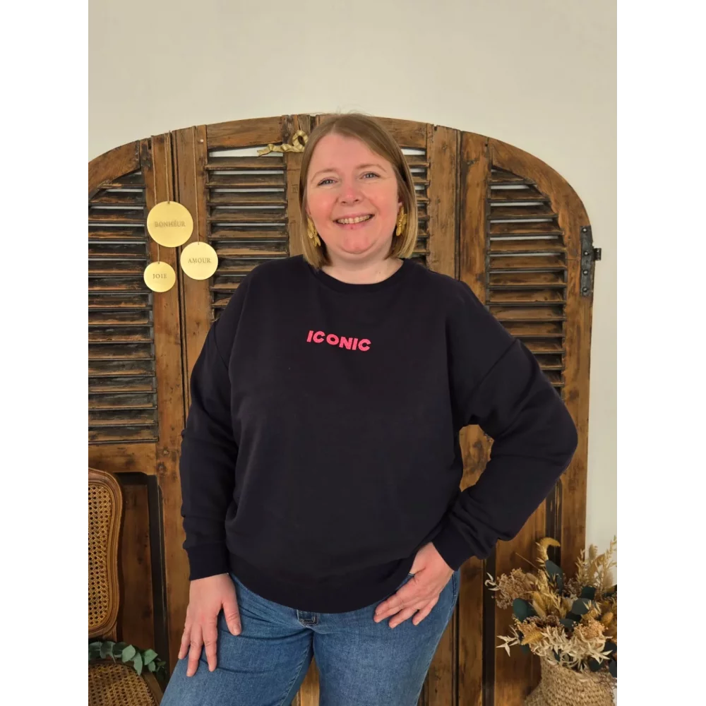 Sweat Iconic bleu marine