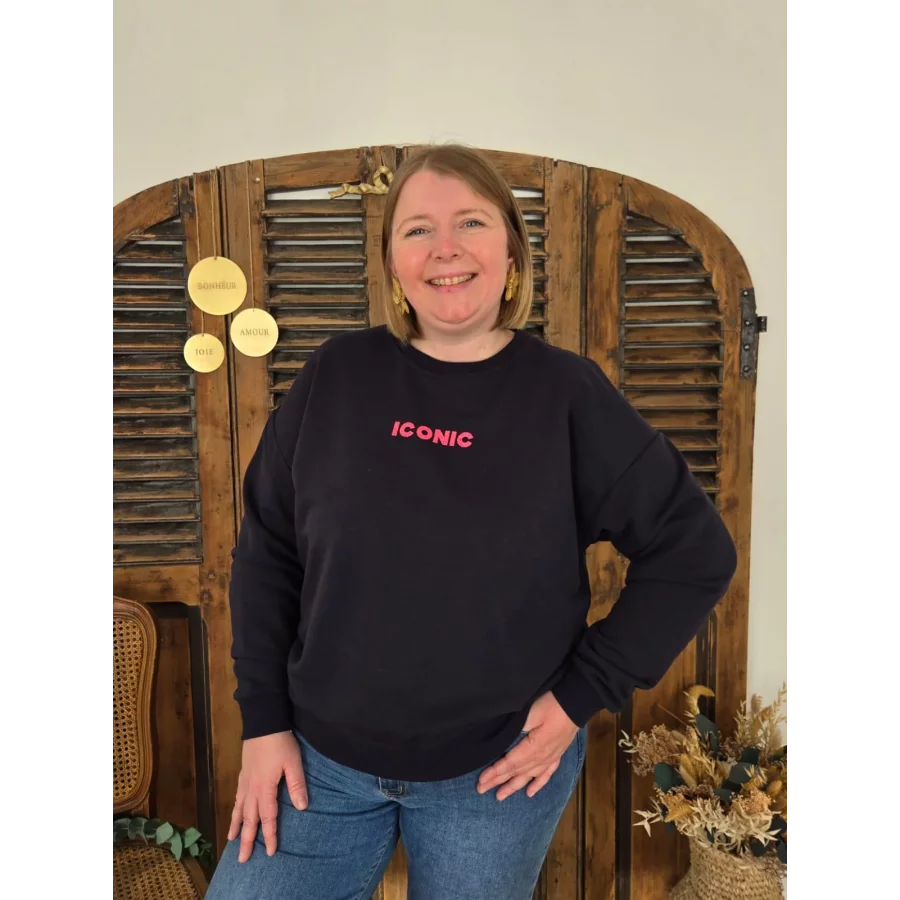 Sweat Iconic bleu marine