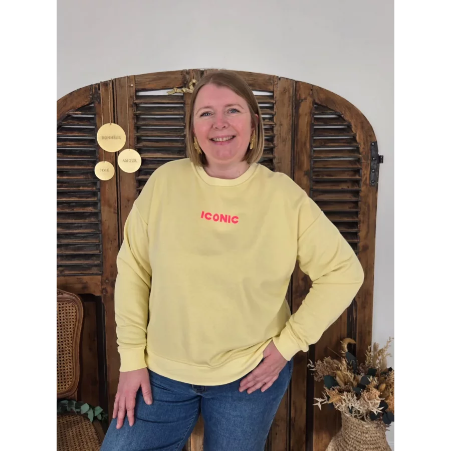 Sweat Iconic jaune