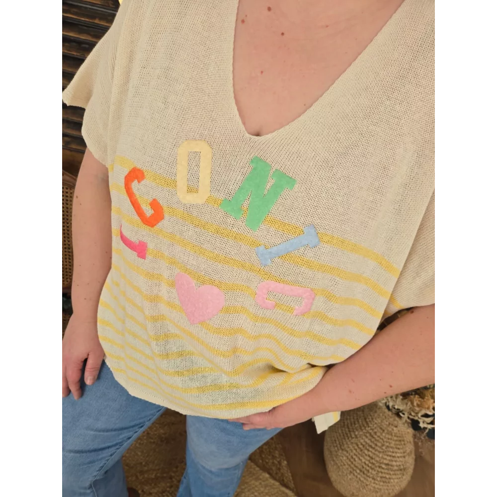 Pull maine fine jaune ICONIC