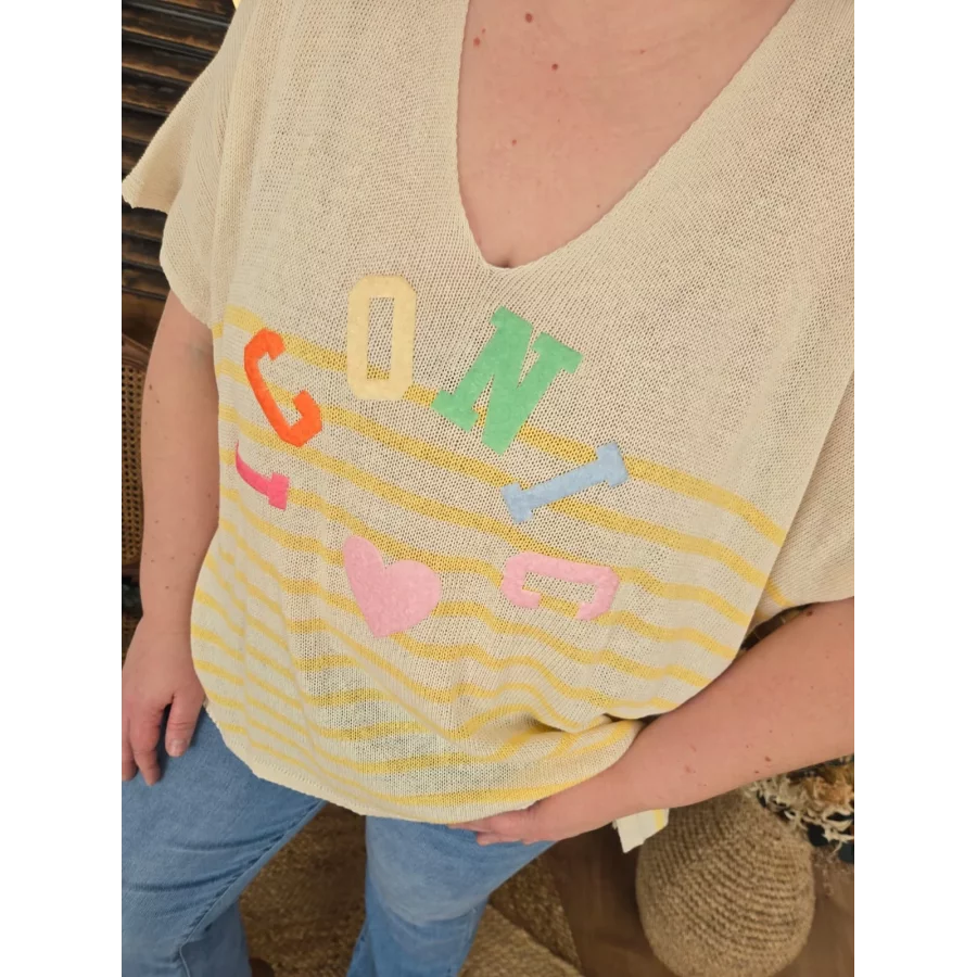 Pull maine fine jaune ICONIC