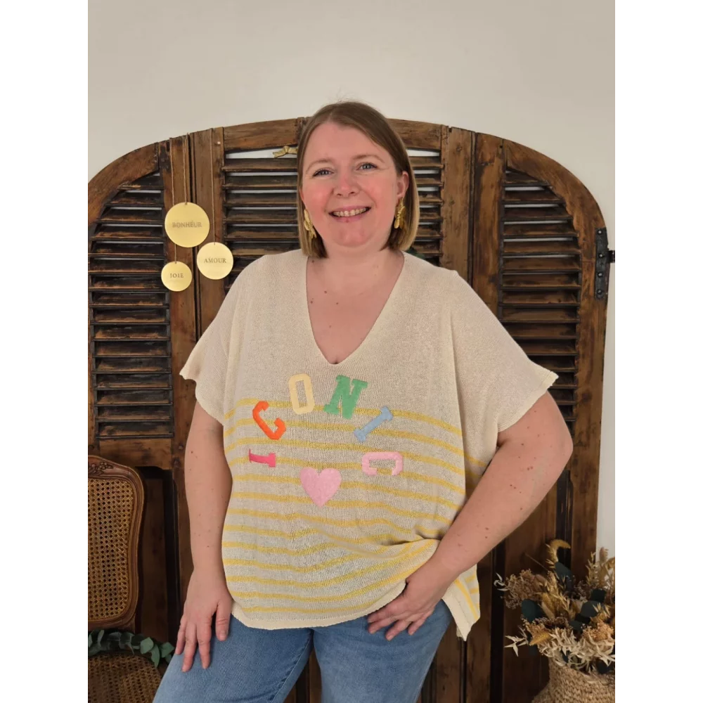 Pull maine fine jaune ICONIC