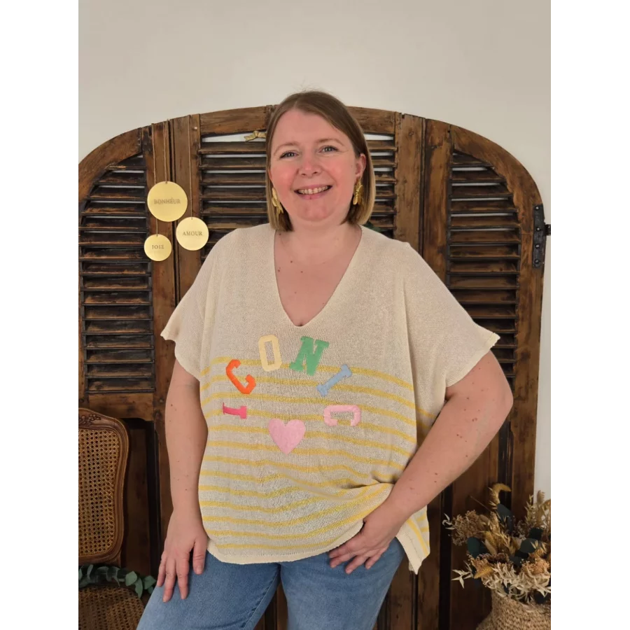 Pull maine fine jaune ICONIC