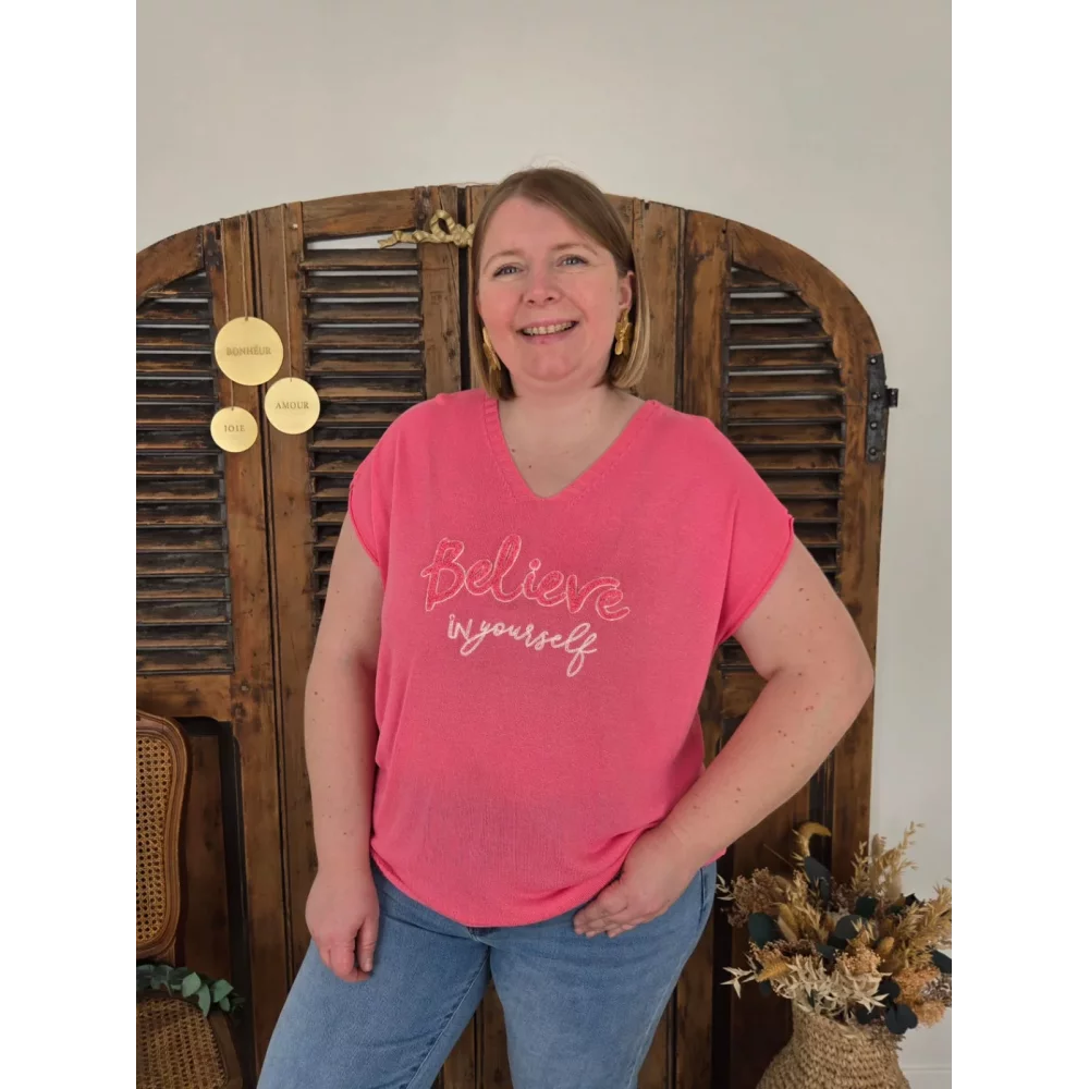 Pull fin Believe in yourself fuchsia