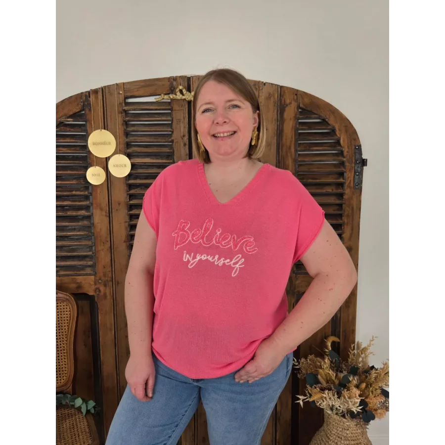 Pull fin Believe in yourself fuchsia