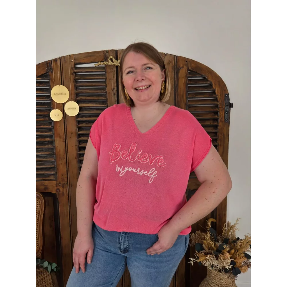 Pull fin Believe in yourself fuchsia