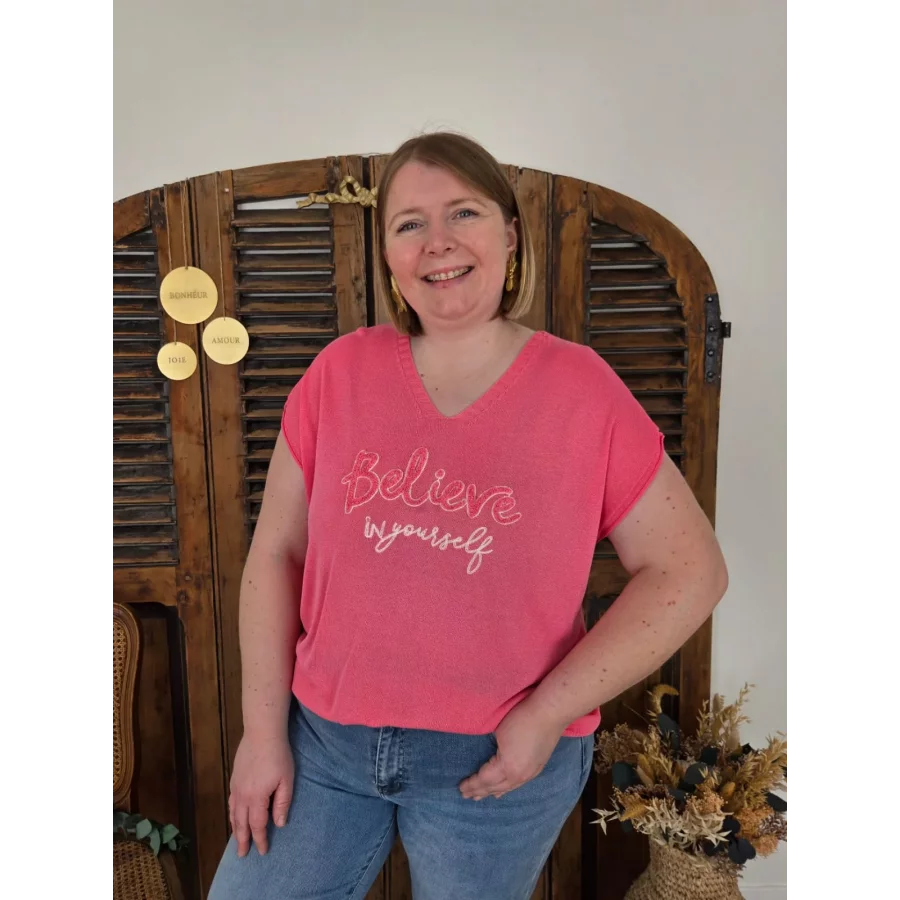 Pull fin Believe in yourself fuchsia