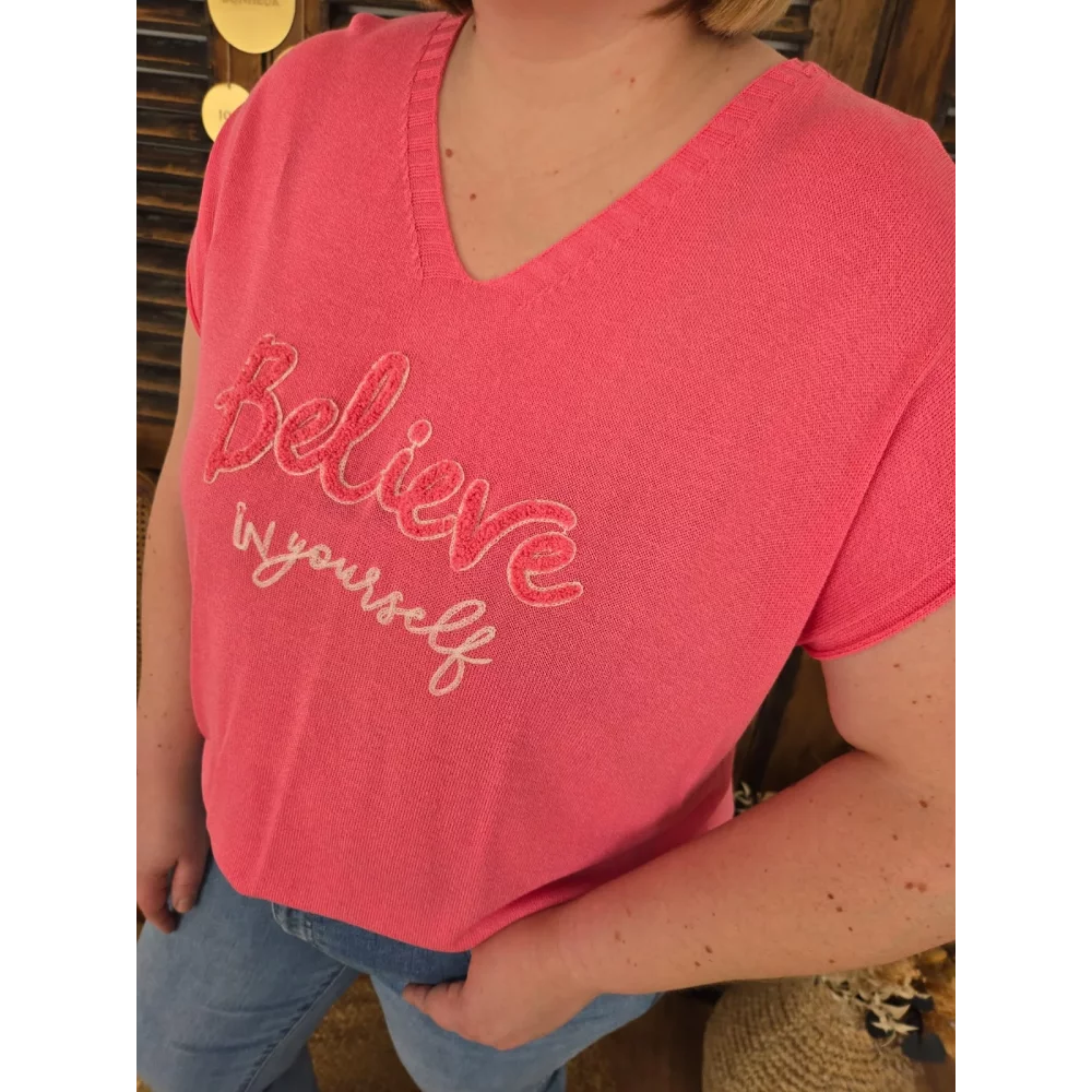 Pull fin Believe in yourself fuchsia