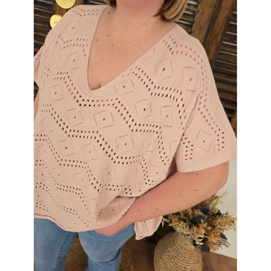 Pull Simeon maille rose