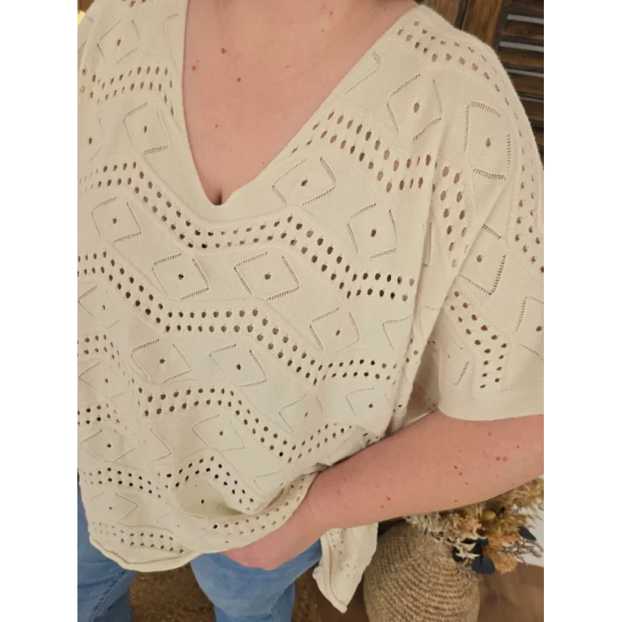 Pull Simeon maille beige