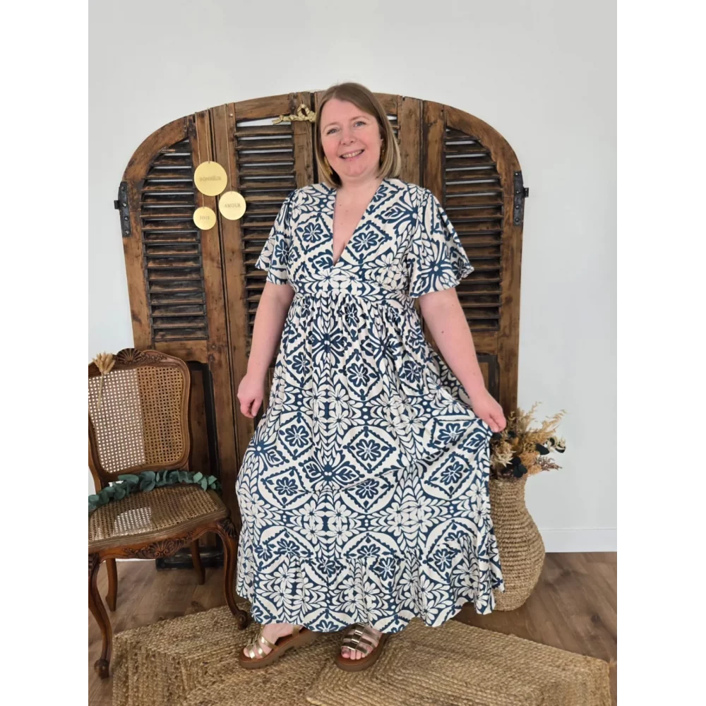 Robe Line longue bleu