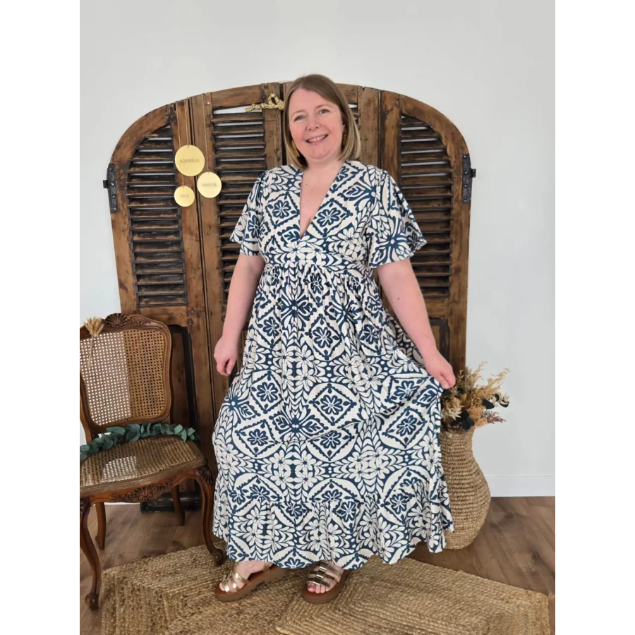 Robe Line longue bleu