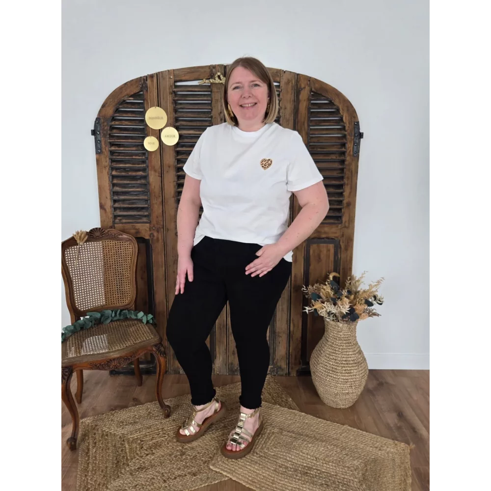 Jean slim bord effilé noir