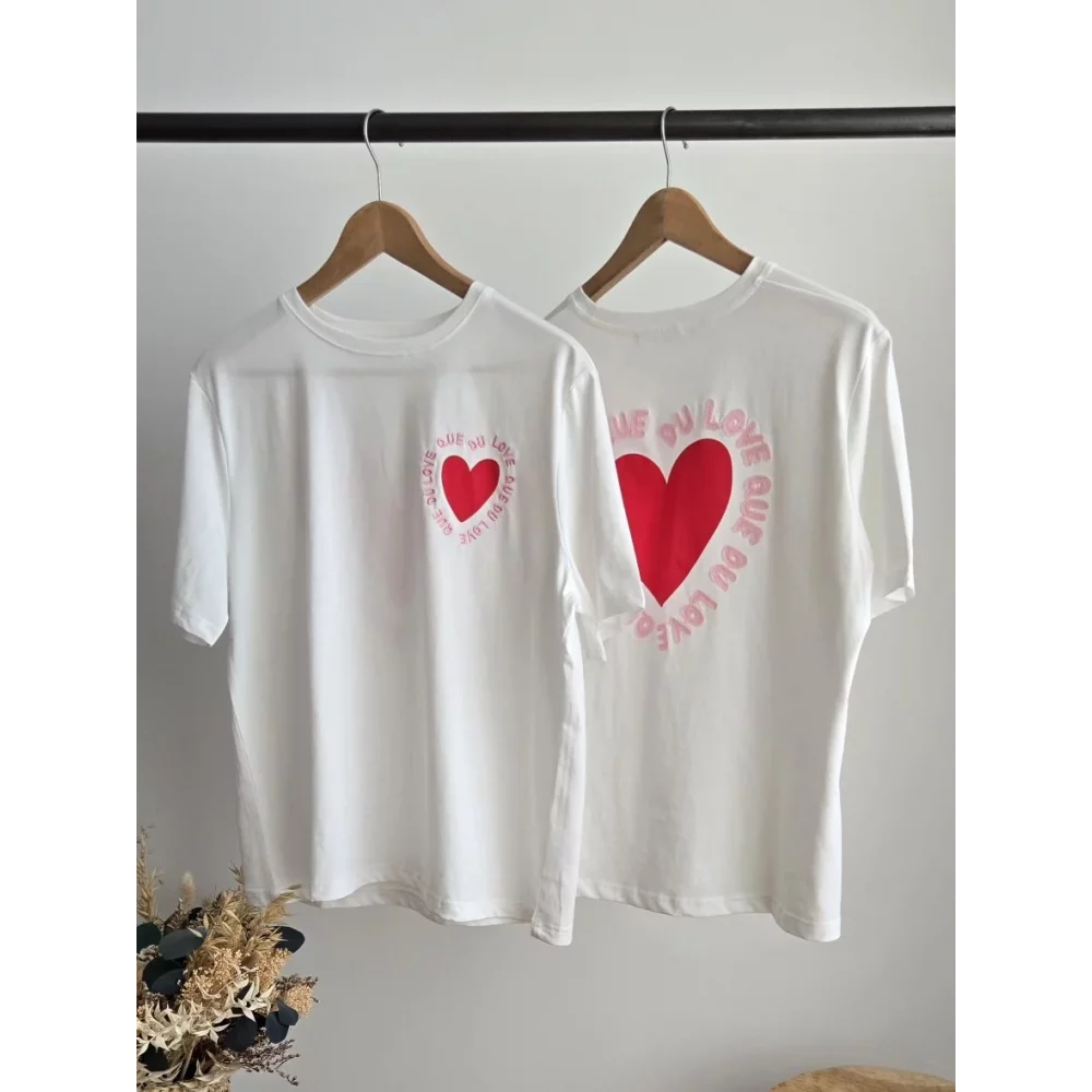 T-shirt Que du Love coeur dos