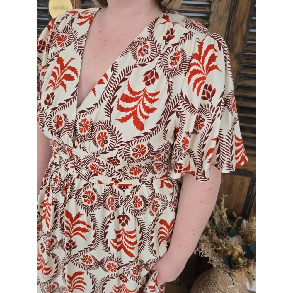 Robe longue Tiphanie terracotta