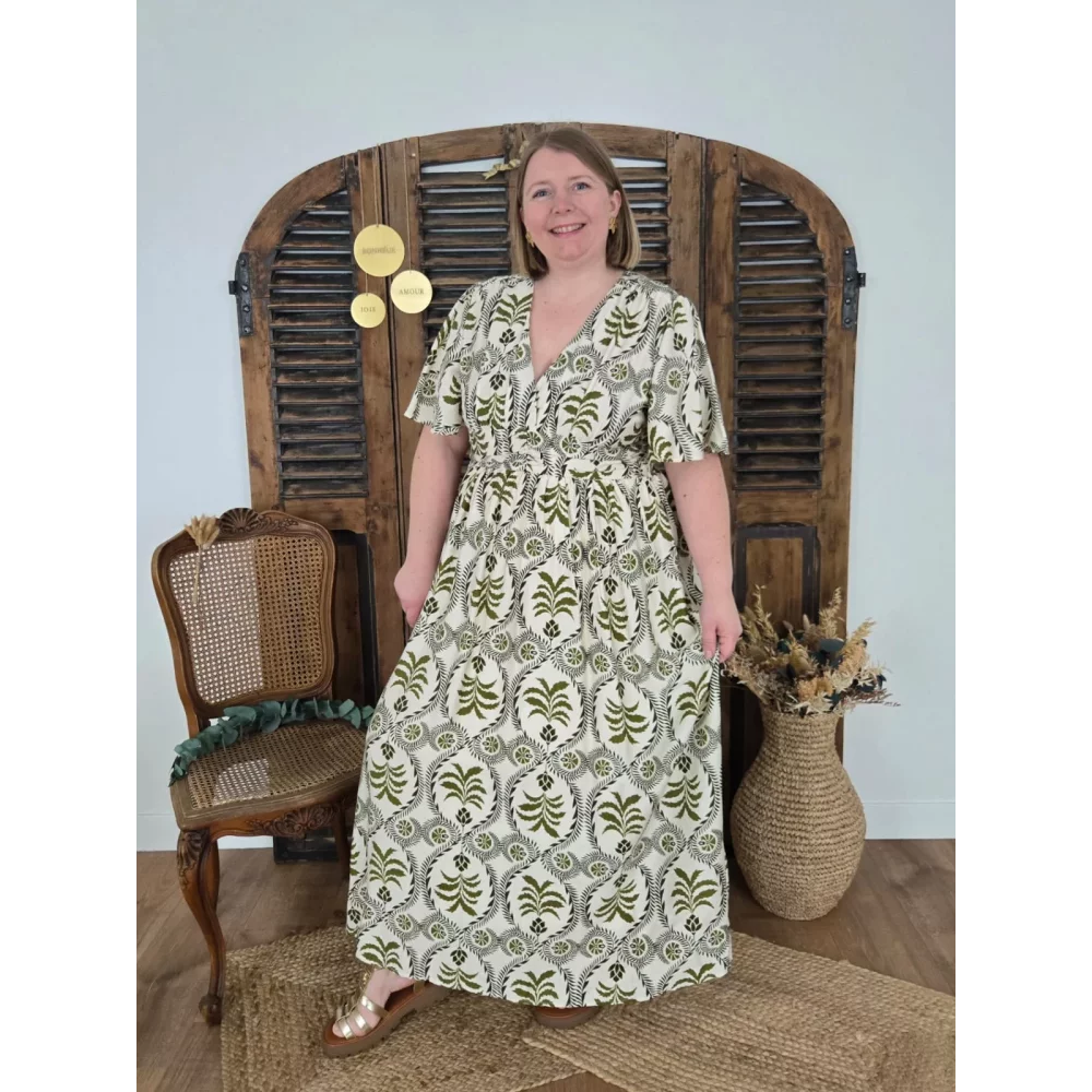 Robe longue Tiphanie kaki