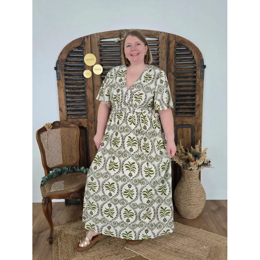 Robe longue Tiphanie kaki