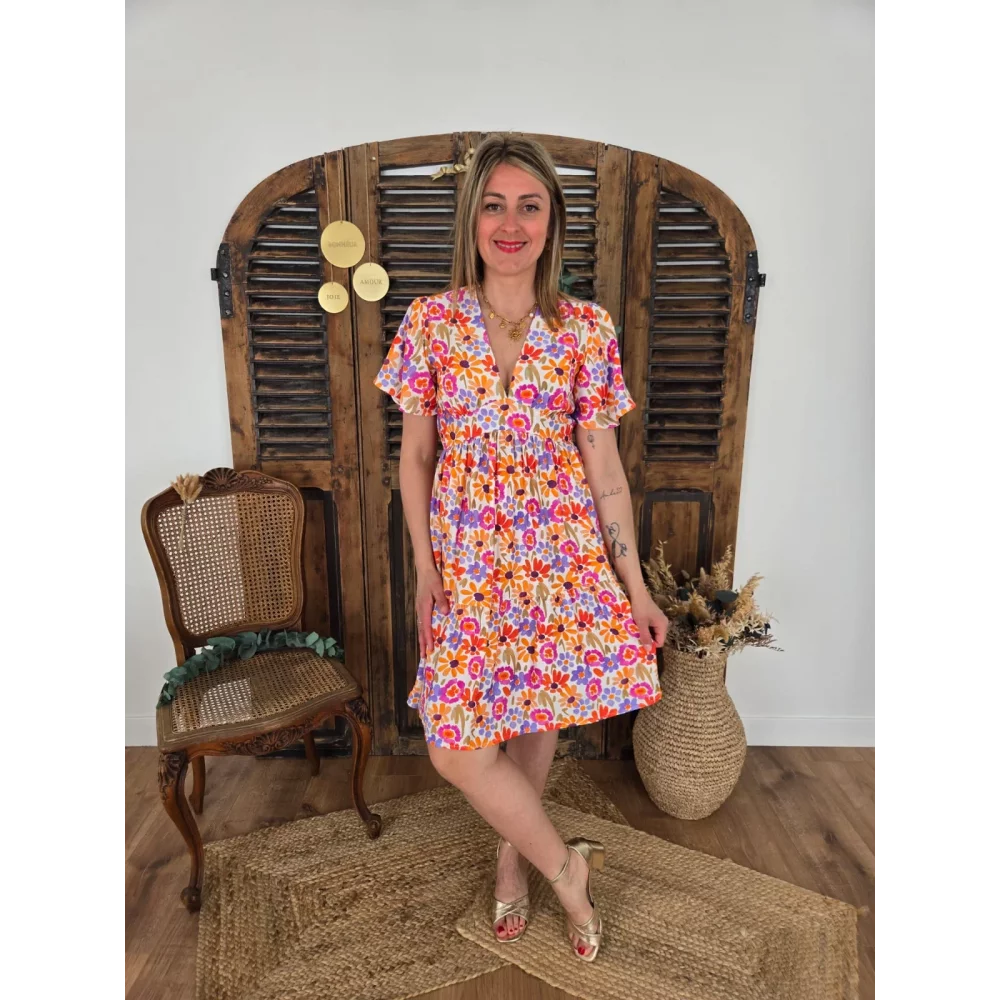 Robe Isabelle fleurs colorées