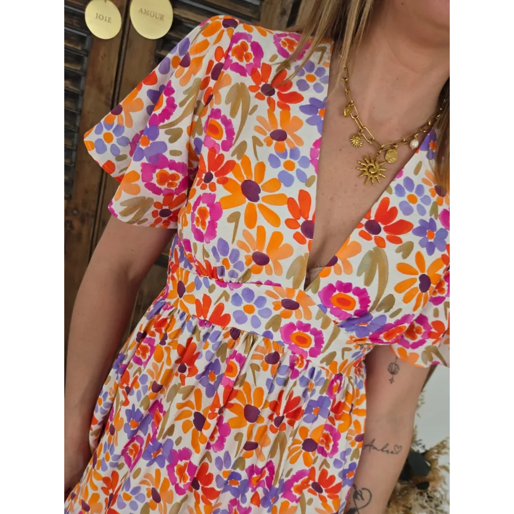 Robe Isabelle fleurs colorées