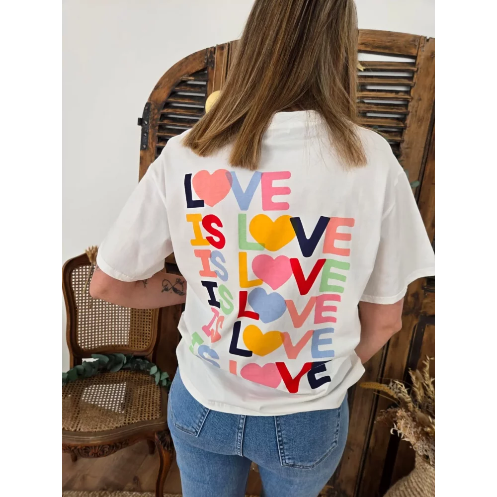T-shirt blanc Love is Love