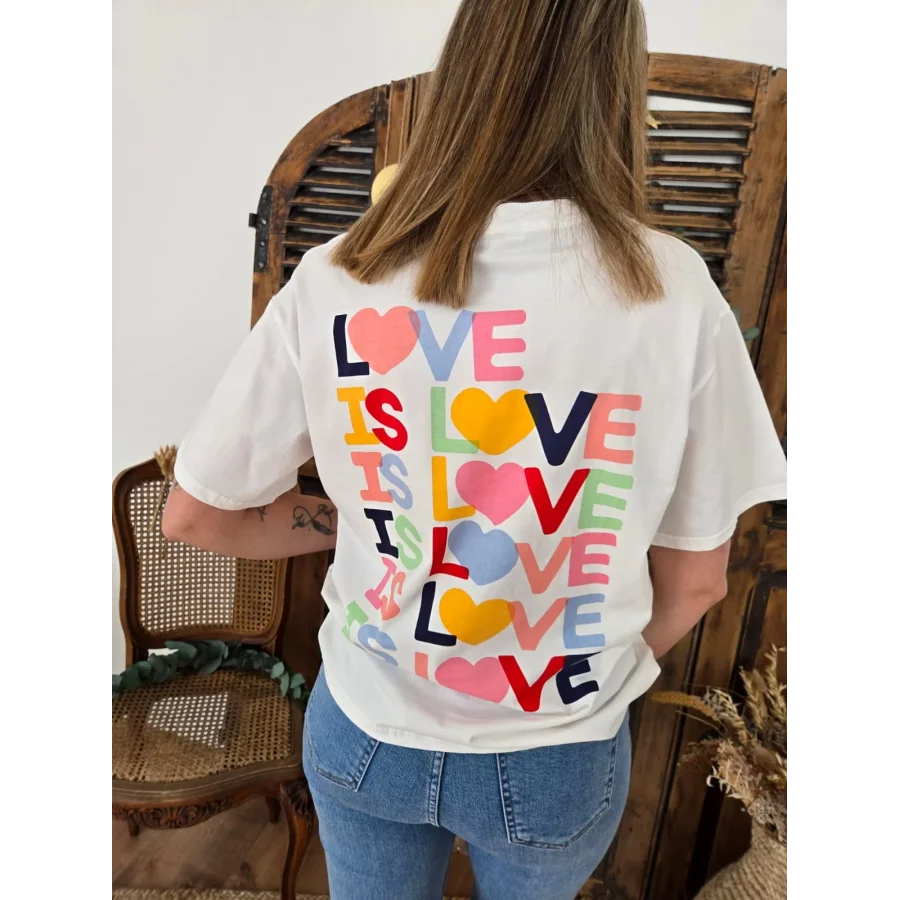 T-shirt blanc Love is Love