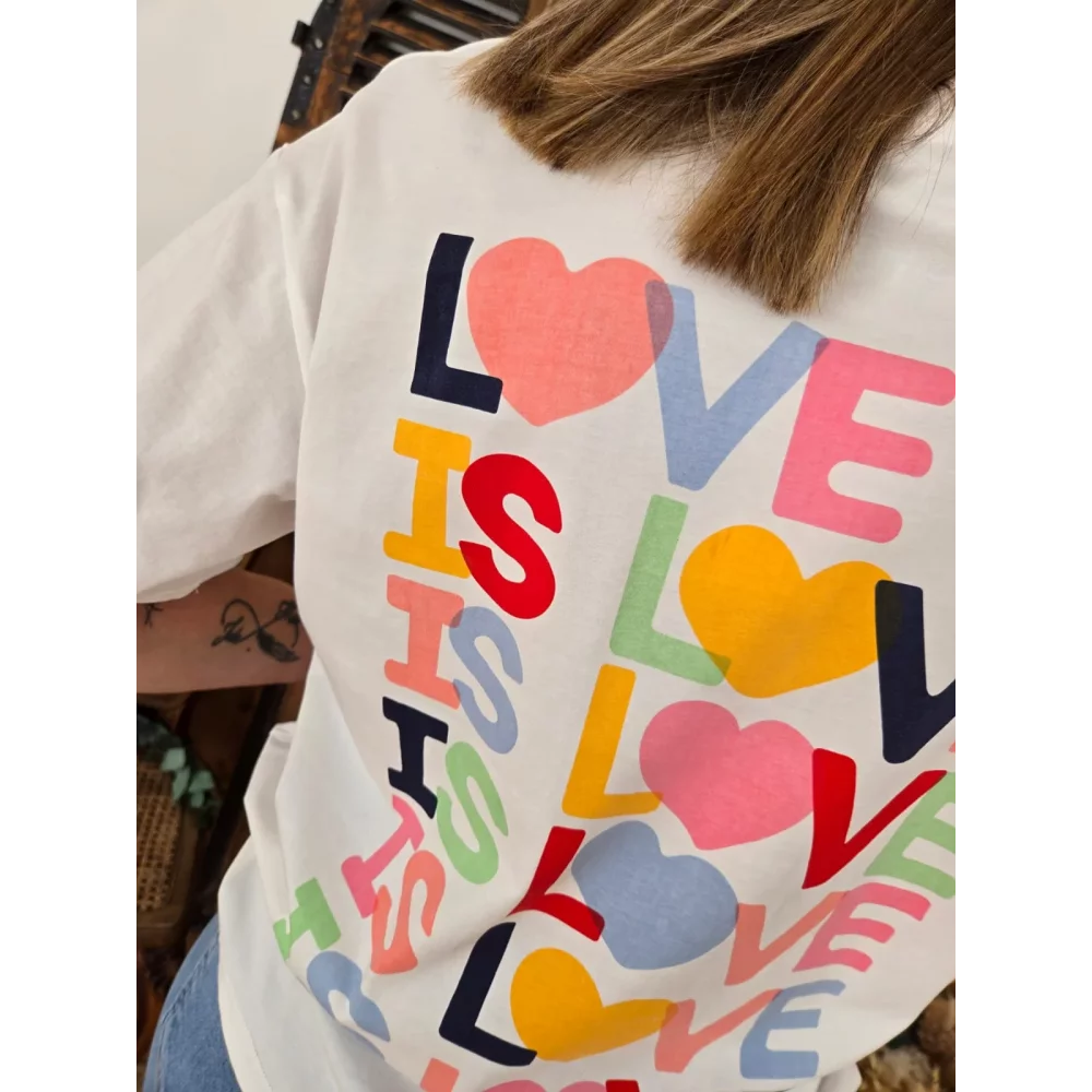 T-shirt blanc Love is Love