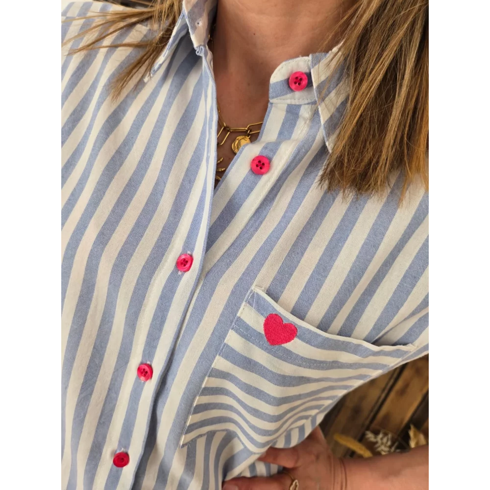 Chemise Rachel rayure bleu