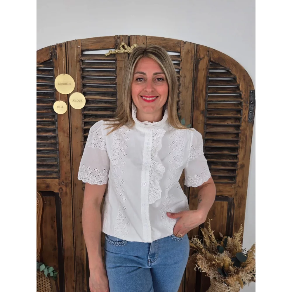 Chemise Serena broderie blanche
