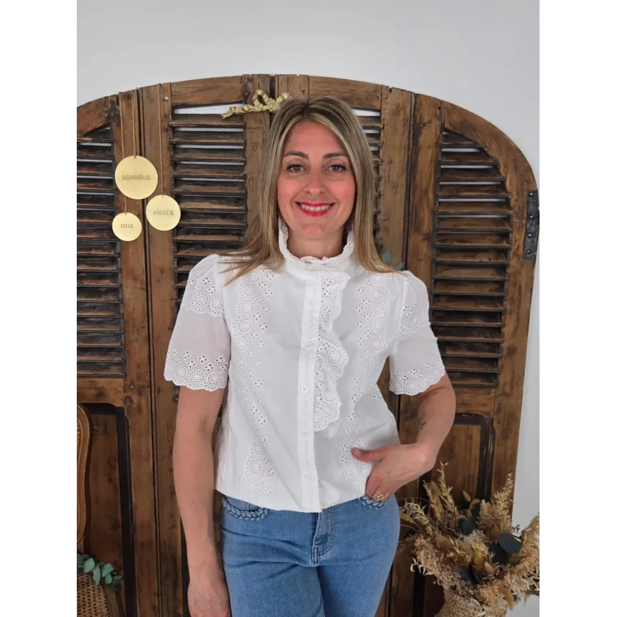 Chemise Serena broderie blanche