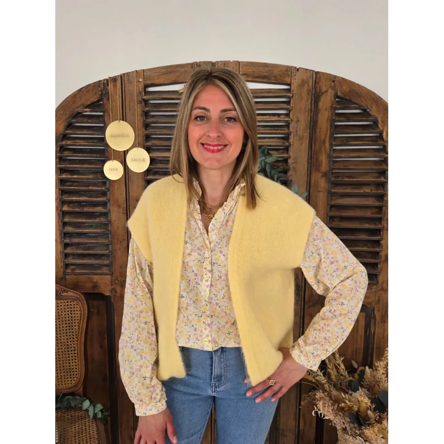 Gilet Hector jaune alpaga