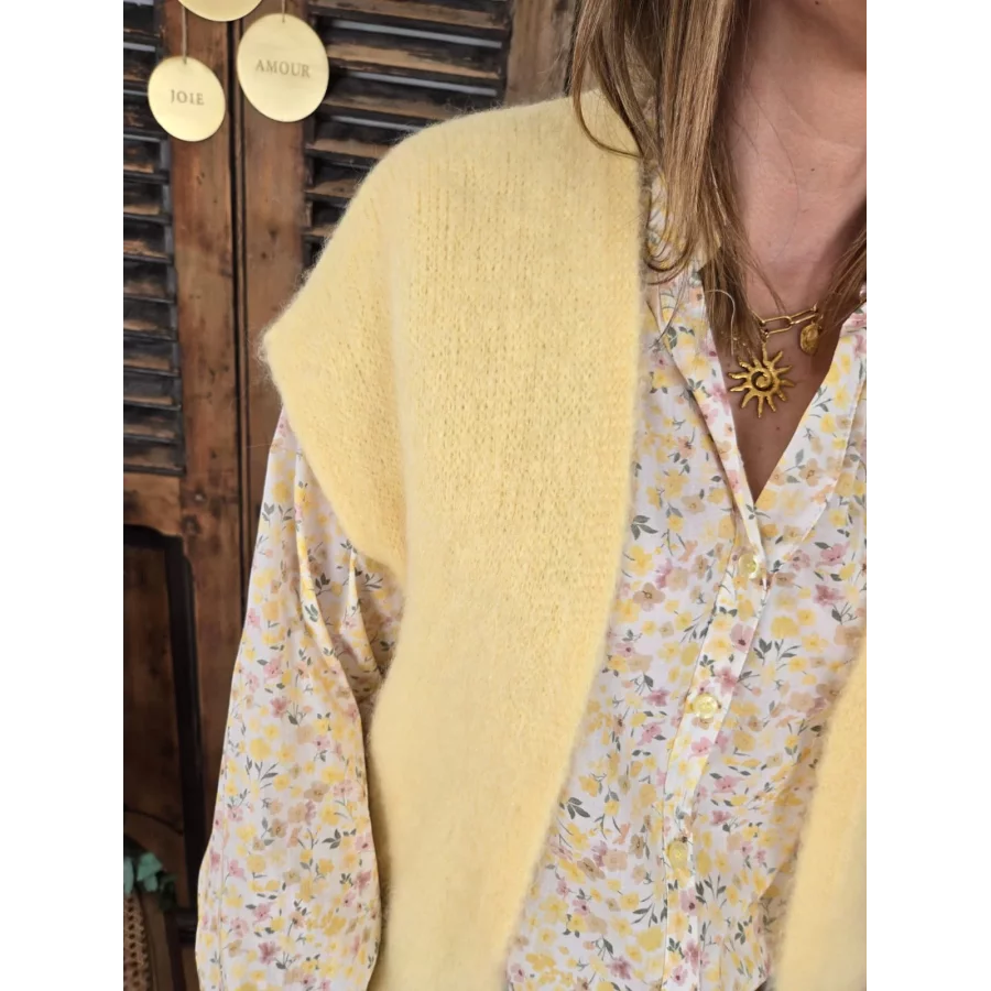 Gilet Hector jaune alpaga