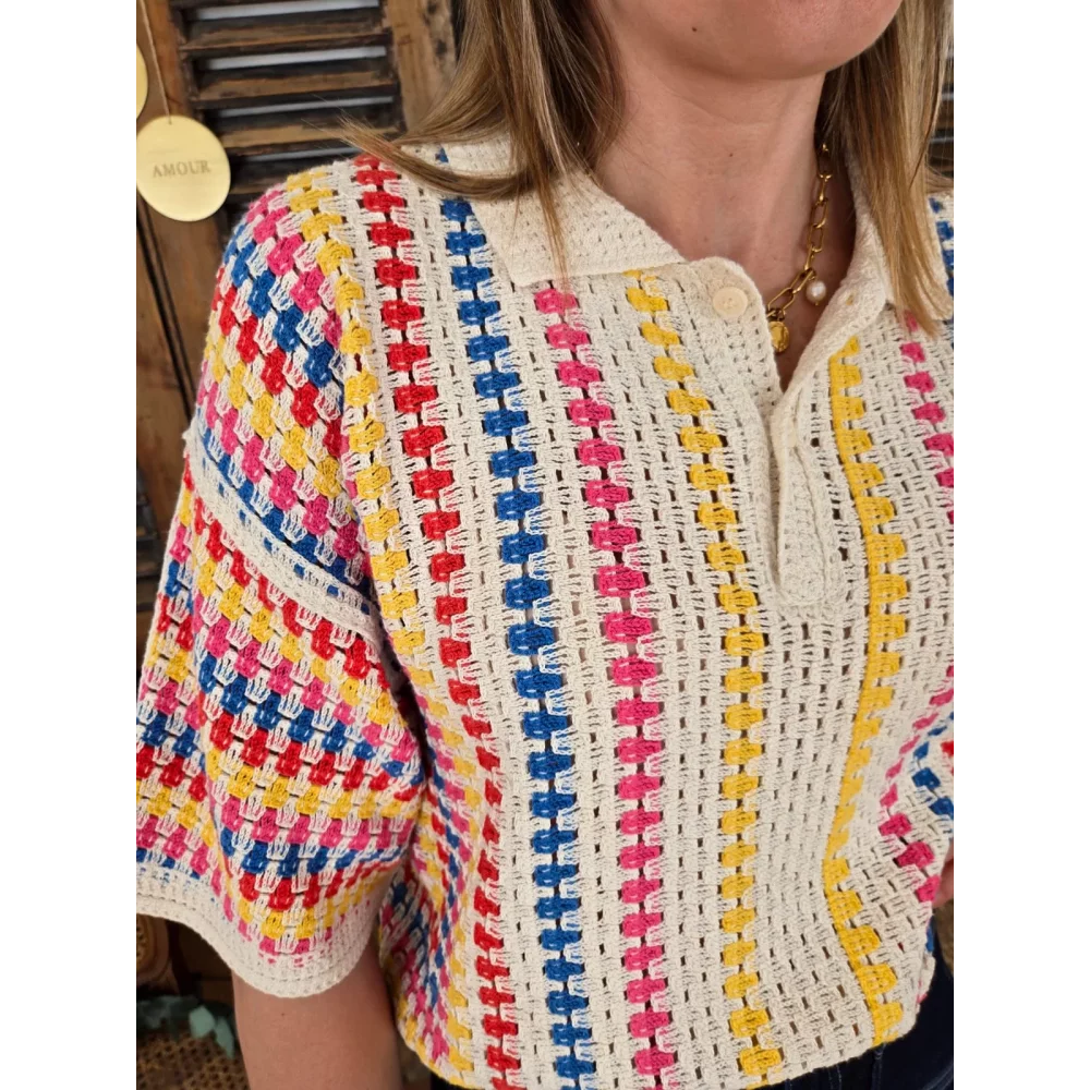 Polo Jacques maille crochet