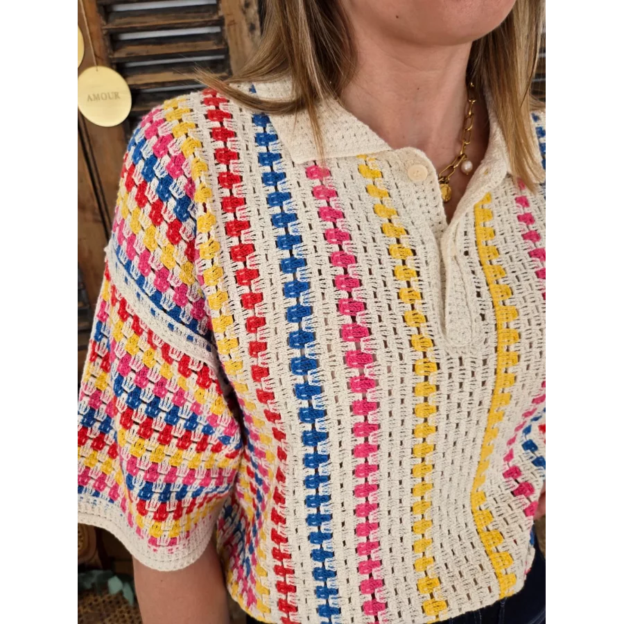Polo Jacques maille crochet