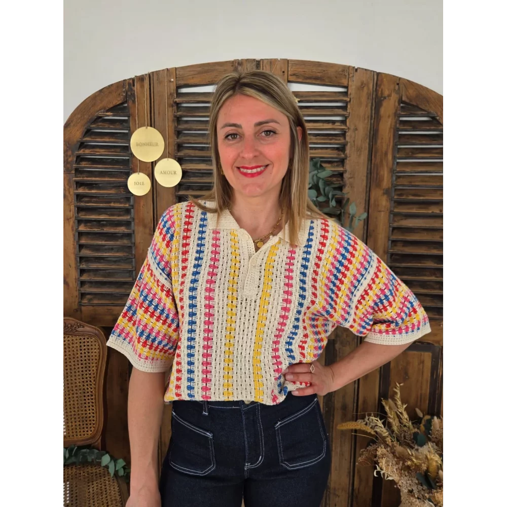 Polo Jacques maille crochet