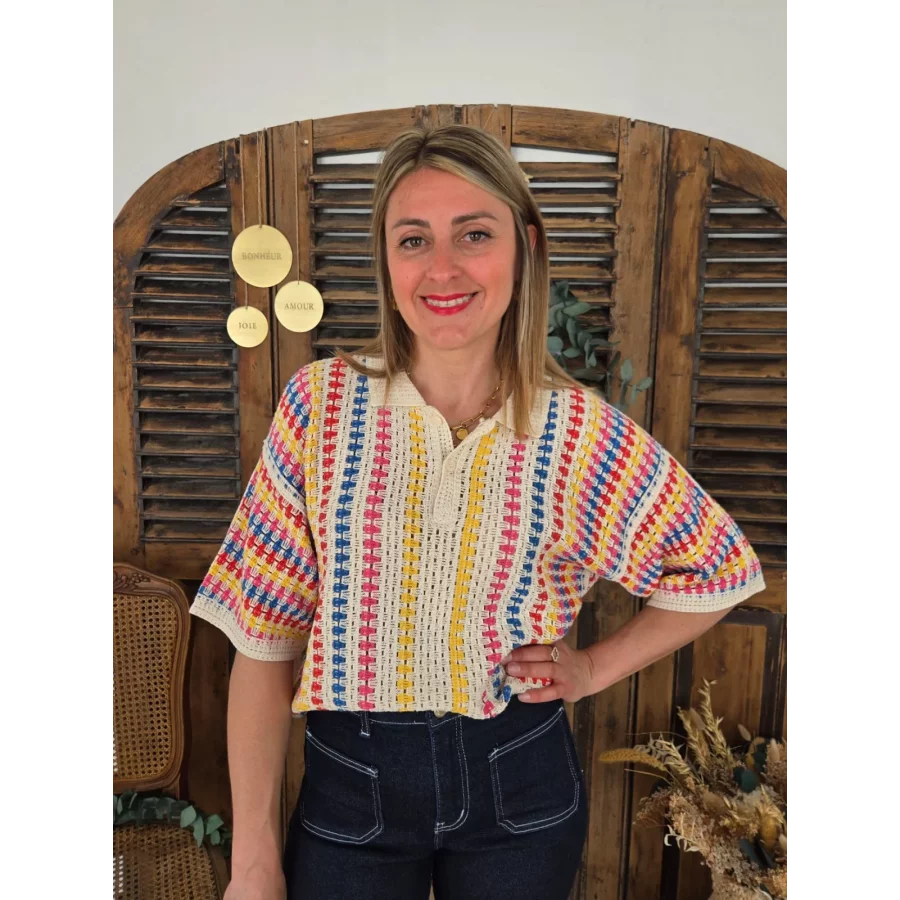 Polo Jacques maille crochet