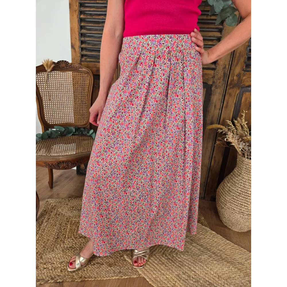 Jupe longue Thea fleurie