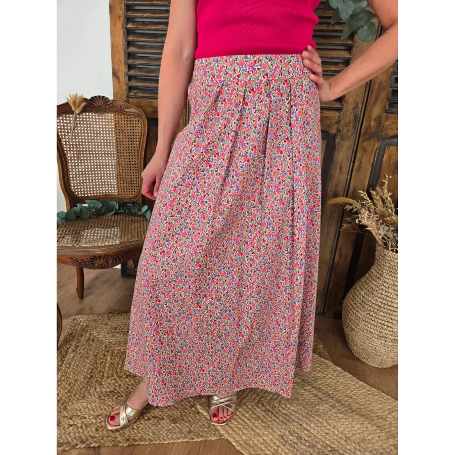 Jupe longue Thea fleurie