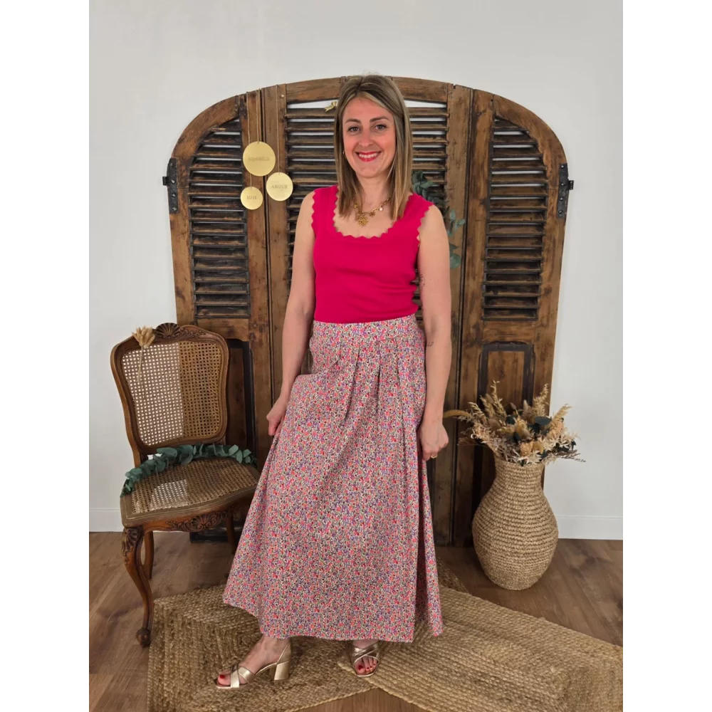 Jupe longue Thea fleurie