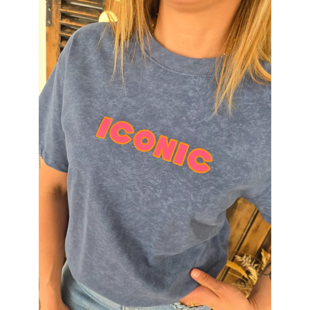 T-shirt Iconic bleu