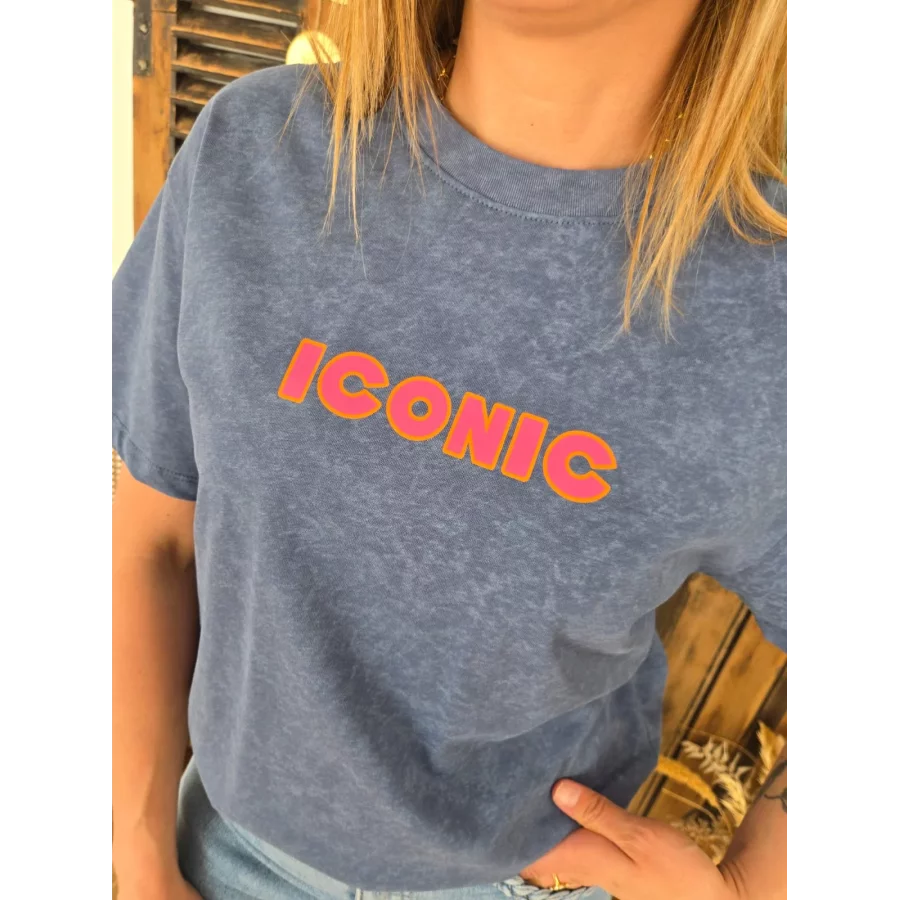 T-shirt Iconic bleu