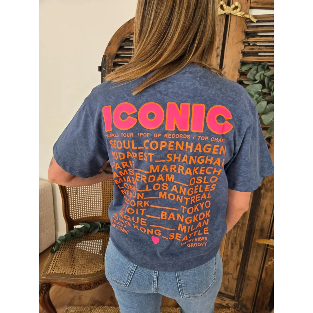 T-shirt Iconic bleu