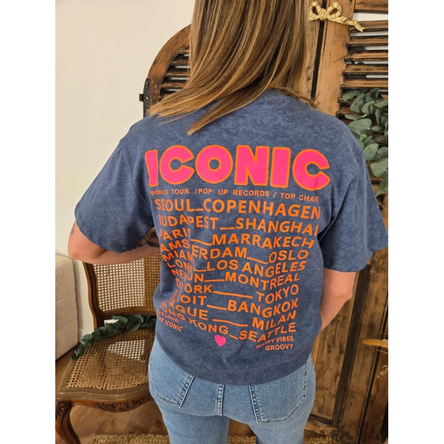 T-shirt Iconic bleu