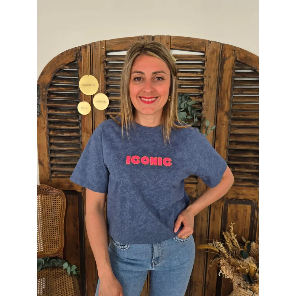 T-shirt Iconic bleu