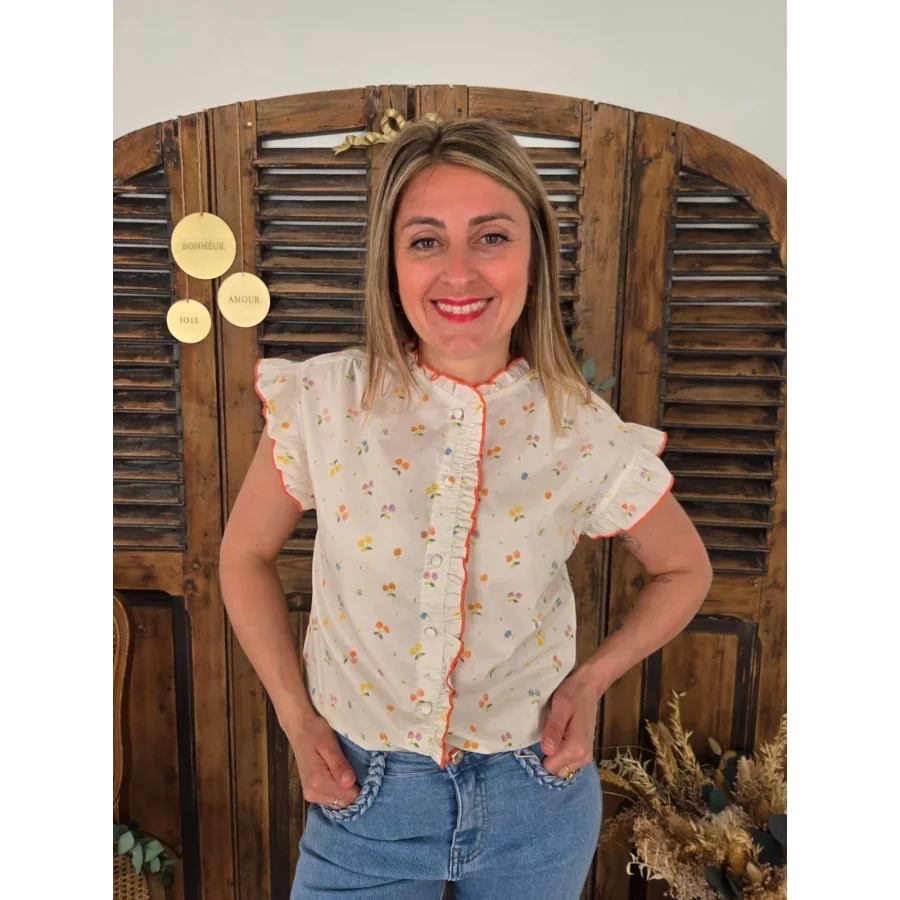 Blouse Selena fleurs colorées